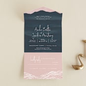 "ridge" - Savvy Wedding Invitations in Dusk by Krissy Bengtson - Front Open