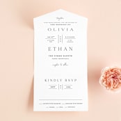 "In Love" - Savvy Wedding Invitations in Ink by Carolyn MacLaren - Front Open