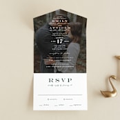 "Picture Perfect" - Savvy Wedding Invitations in Diamond by Amy Payne - Front Open
