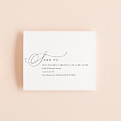 "Flowing Initials" - Savvy Wedding Invitations in Ivory by Hooray Creative - FREE Recipient Addressing