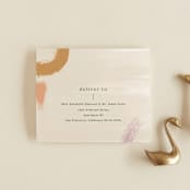 "Lineup" - Savvy Wedding Invitations in Latte by Jennifer Lew - FREE Recipient Addressing