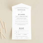 "Ordered Grace" - Savvy Wedding Invitations in Snow by That Girl Press - Front Open
