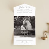 "Eloquent" - Savvy Wedding Invitations in Coal by Mansi Verma - Front Open