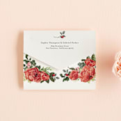 "Peonies Forever" - Savvy Wedding Invitations in Coral by Susan Moyal - Closed