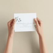 "Silver Dollar Eucalyptus" - Savvy Wedding Invitations in Silver Dollar by Shannon Chen of Four Wet Feet Studio - How it works
