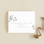 "Silver Dollar Eucalyptus" - Savvy Wedding Invitations in Silver Dollar by Shannon Chen of Four Wet Feet Studio - FREE Recipient Addressing