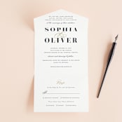 "Bold Love" - Savvy Wedding Invitations in Antique by Brandy Folse - Front Open