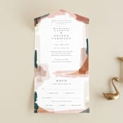 "Overlapping" - Savvy Wedding Invitations in Blush by Jennifer Wick - Front Open