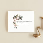 "Spring Botanicals" - Savvy Wedding Invitations in Blush by Susan Moyal - FREE Recipient Addressing