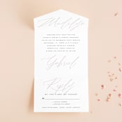 "Cummings" - Savvy Wedding Invitations in Cotton by Amy Kross - Front Open