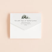 "Evergreens Watercolor" - Savvy Wedding Invitations in Forest by Yao Cheng Design - Closed