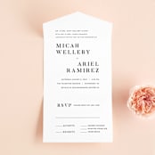 "Harmonie" - Savvy Wedding Invitations in Cloud by Carly Reed Walker - Front Open