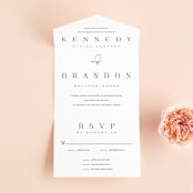 "The Space Between" - Savvy Wedding Invitations in Sugar by Jessica Williams - Front Open
