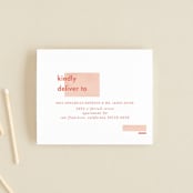 "Contemporary" - Savvy Wedding Invitations in Peony by Liz Conley - FREE Recipient Addressing