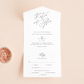 "Tallulah" - Savvy Wedding Invitations in Linen by Jennifer Wick - Front Open