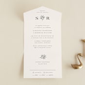 "Italia" - Savvy Wedding Invitations in Taupe by Kelly Schmidt - Front Open
