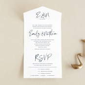 "Semi Formal" - Savvy Wedding Invitations in Navy by Kerry Doyle - Front Open