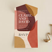 "Galeria" - Savvy Wedding Invitations in Autumn Desert by Kelly Schmidt - Front Open