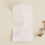 "a hundred years" - Savvy Wedding Invitations in Burnt Umber by Robin Ott - Front Open