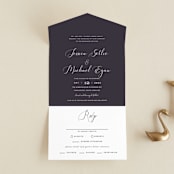 "Right Side" - Savvy Wedding Invitations in Blackberry by Susan Brown - Front Open