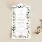 "beautiful posies" - Savvy Wedding Invitations in Fresh by Phrosné Barwood - Front Open