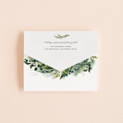 "Mixed Greenery" - Savvy Wedding Invitations in Emerald by Susan Moyal - Closed