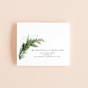 "Mixed Greenery" - Savvy Wedding Invitations in Emerald by Susan Moyal - FREE Recipient Addressing