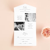 "Classically Us" - Savvy Wedding Invitations in Cotton by Simona Camp - Front Open
