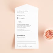 "Marlowe" - Savvy Wedding Invitations in Classy White by Kelly Schmidt - Front Open
