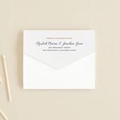 "Mosaic" - Savvy Wedding Invitations in Navy by GeekInk Design - Closed