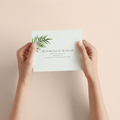 "Tropical Vows" - Savvy Wedding Invitations in Jade by Chris Griffith - How it works