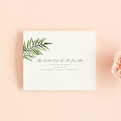 "Tropical Vows" - Savvy Wedding Invitations in Jade by Chris Griffith - FREE Recipient Addressing