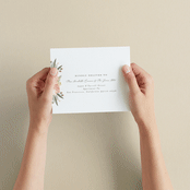 "Peony Wreath" - Savvy Wedding Invitations in Peach by Joanna Griffin - How it works