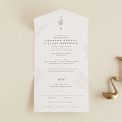 "Herb Garden" - Savvy Wedding Invitations in Taupe by Sarah Brown - Front Open