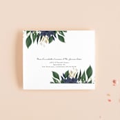 "Ophelia's Garden" - Savvy Wedding Invitations in Bluebell by Oma N. Ramkhelawan - FREE Recipient Addressing