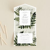 "Love springs eternal" - Savvy Wedding Invitations in Fern by Chris Griffith - Front Open
