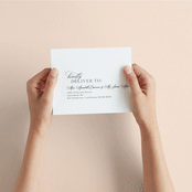 "Serafina" - Savvy Wedding Invitations in Sage by Melanie Kosuge - How it works