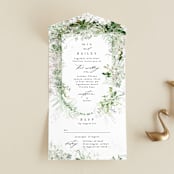 "Lush Greenery" - Savvy Wedding Invitations in Fresh Green by Phrosné Barwood - Front Open
