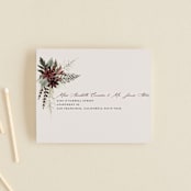 "Woodland Garden" - Savvy Wedding Invitations in Mahogany by Susan Moyal - FREE Recipient Addressing