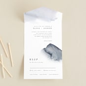 "Blueridge" - Savvy Wedding Invitations in Ocean by Leah Bisch - Front Open
