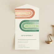 "Double Rainbow" - Savvy Wedding Invitations in Cactus by Pink House Press - Front Open