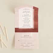 "Dust" - Savvy Wedding Invitations in Sienna by Carrie ONeal - Front Open