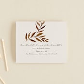 "botanical portrait" - Savvy Wedding Invitations in Leather by Kate Ahn - FREE Recipient Addressing