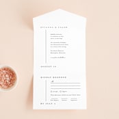 "Aligned" - Savvy Wedding Invitations in Pearl by Michelle Taylor - Front Open