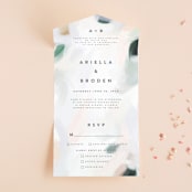 "Artsy Minimal" - Savvy Wedding Invitations in Forest by Melanie Severin - Front Open