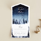 "Let it Snow" - Savvy Wedding Invitations in Celestial by Anastasia Makarova - Front Open