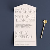 "Landscape" - Savvy Wedding Invitations in Champagne by Kelly Schmidt - Front Open