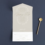 "oval" - Savvy Wedding Invitations in Natural by Leah Bisch - Front Open