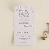 "Overjoyed" - Savvy Wedding Invitations in Almond by Jill Means - Front Open