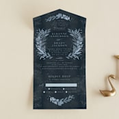 "Wonderful Tonight" - Savvy Wedding Invitations in Neptune by Creo Study - Front Open